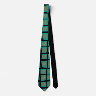 Jade and Turquoise with Gold  Tie
