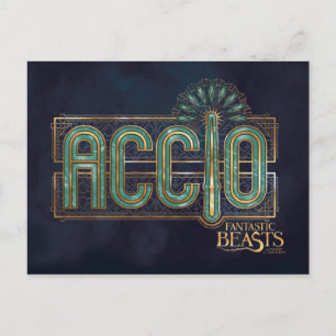Jade Art Deco ACCIO™ Spell Graphic Postcard