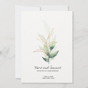 Jade Botanical Wedding Invitation