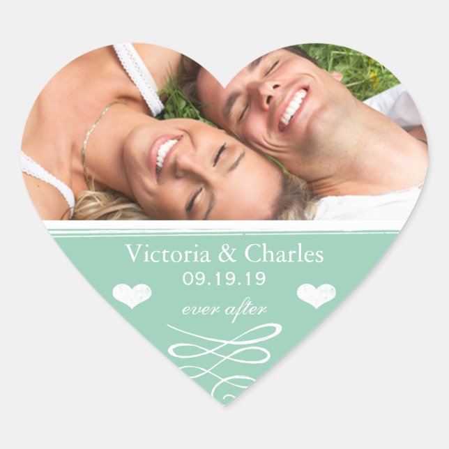 Jade Chalkboard Wedding Save the Date Seal (Front)