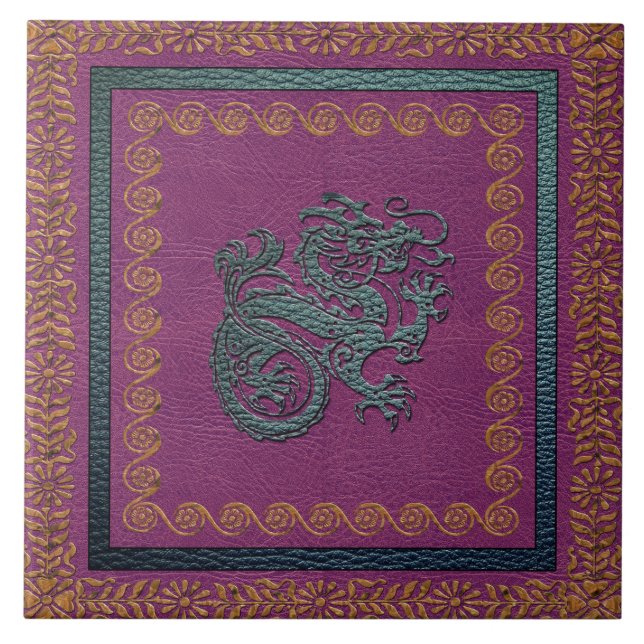 Jade Dragon (6" X 6") Ceramic Photo Tile (Front)