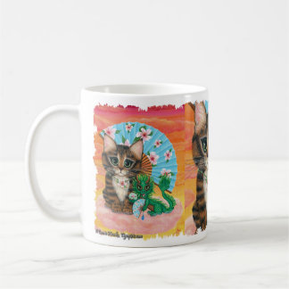 Jade Dragon Li Mao Cat Art Dragon Tabby Cat Coffee Mug