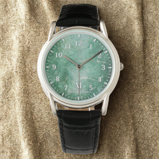 Jade Face Men's Watch – Classic Leather Strap