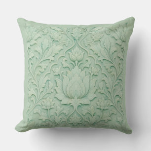 Jade Garden — Pale Celadon Persian Cushion