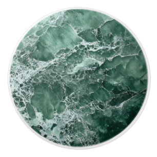 Jade Gem Pattern Ceramic Knob
