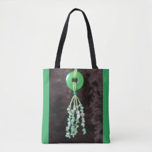 Jade Gemstone Pendant  Tote Bag