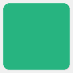 Jade Green 00A86B Colour, With Option to Add Image Square Sticker