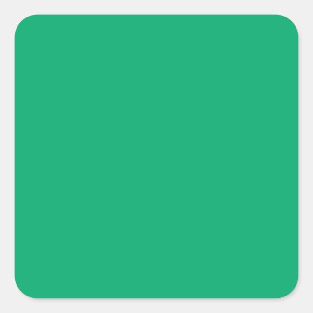 Jade Green 00A86B Colour, With Option to Add Image Square Sticker (Front)