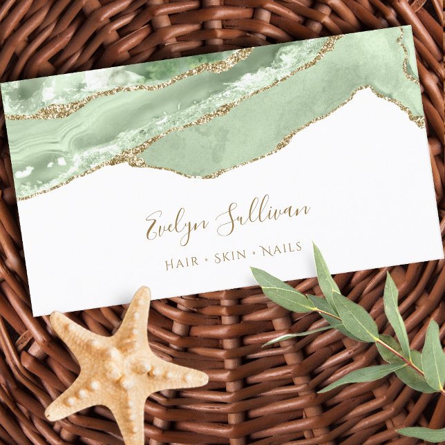 jade green agate business card (Creator Uploaded)