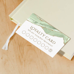Jade Green Agate Loyalty Card