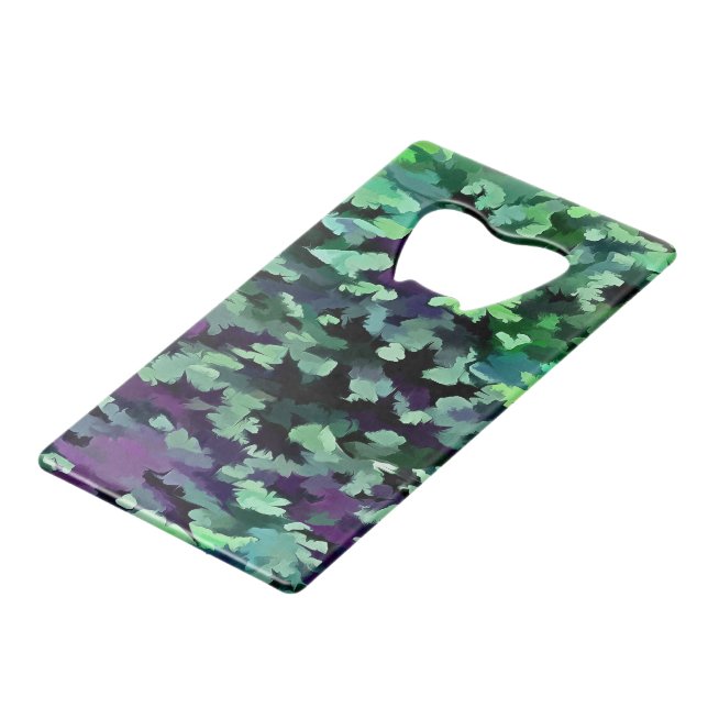 Jade Green and Purple Camouflage Pattern (Back Angled)