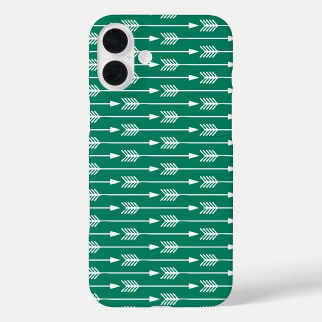 Jade Green Arrows Pattern Case-Mate iPhone Case (Back)