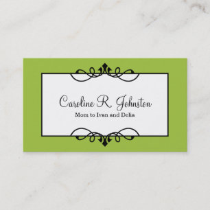 Jade green border classic frame custom mummy card