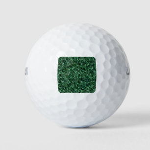 Jade Green Cobbled Patchwork Terrazo Pattern Golf Balls