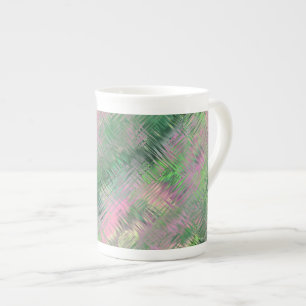 Jade Green Crystal Gel Pattern Bone China Mug