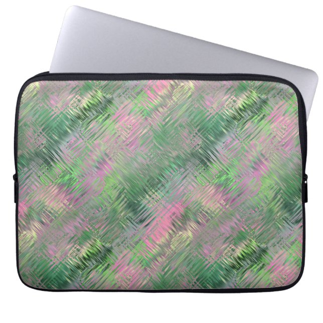 Jade Green Crystal Gel Pattern Laptop Sleeve (Front)