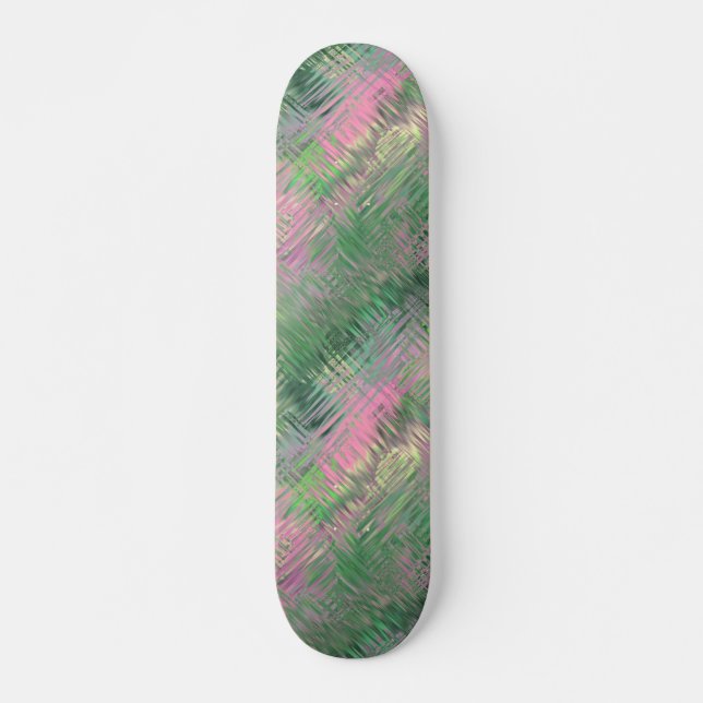 Jade Green Crystal Gel Pattern Skateboard (Front)