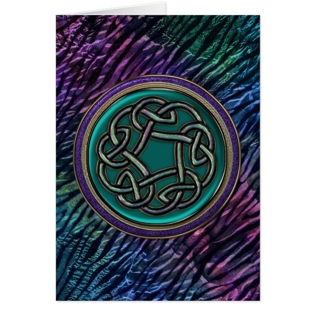 Jade Green Metal Celtic Knot (Front)