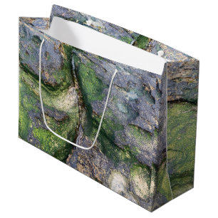 Jade Green Mossy Beach Rocks Toowoon Bay Large Gift Bag