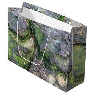 Jade Green Mossy Beach Rocks Toowoon Bay Large Gift Bag