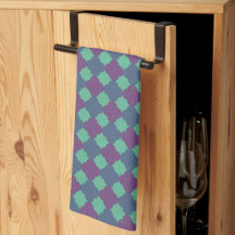 Jade Green & Purple Quatrefoil Tile