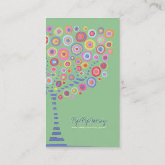 Jade Green Retro Circle Tree Online Store Card