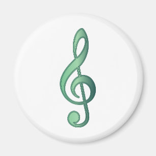 Jade Green Treble Clef Magnet