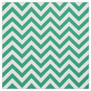 Jade Green, White LG Chevron ZigZag Pattern 12I Fabric