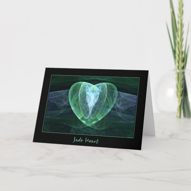 Jade Heart Holiday Card (Front)