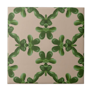 Jade Lattice in Beige Ceramic Tile