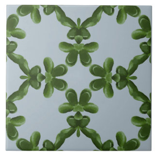 Jade Lattice in Clear Water Ceramic Tile