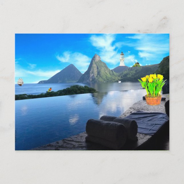 Jade Mountain Resort Postcard (Front)