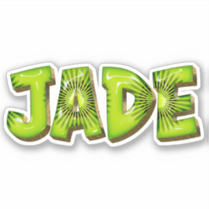 Jade Name Kiwi Design Sticker