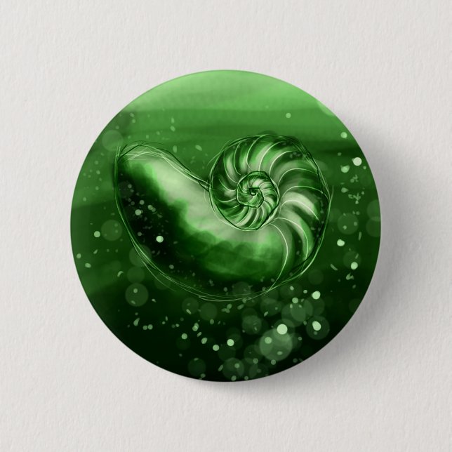 Jade Seashell 6 Cm Round Badge (Front)