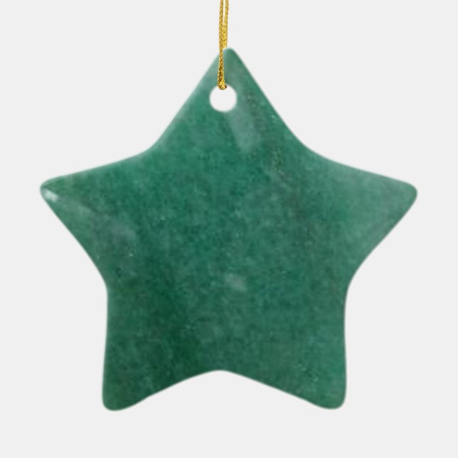 Jade Star Ceramic Tree Decoration (Front)