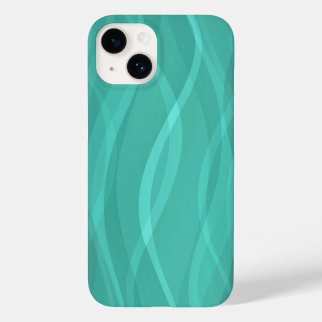 Jade steamy waters abstract aqua green blue Case-Mate iPhone case (Back)