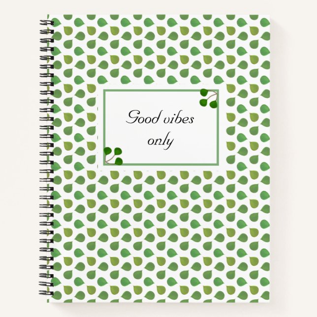 Jade Tree Green Leaves Notebook (Front)