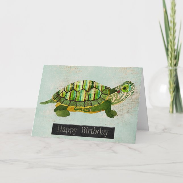 Jade Turtle  Birthday Card (Front)