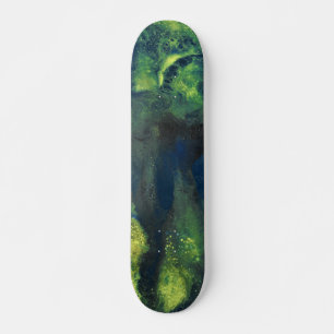 Jaded Lover 1 Deep Green Abstract Skateboard Deck