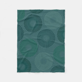 Jaded Teal Lace Doily Fleece Blanket
