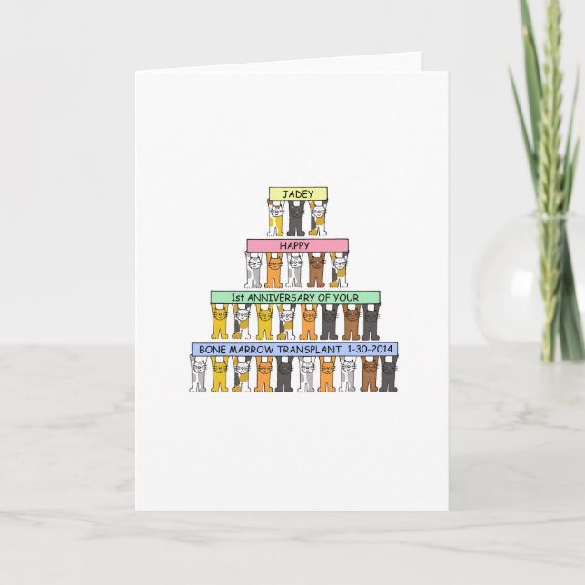 Jadey Bone Marrow Anniversary Card (Front)