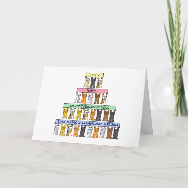 Jadey Bone Marrow Anniversary Card (Front)