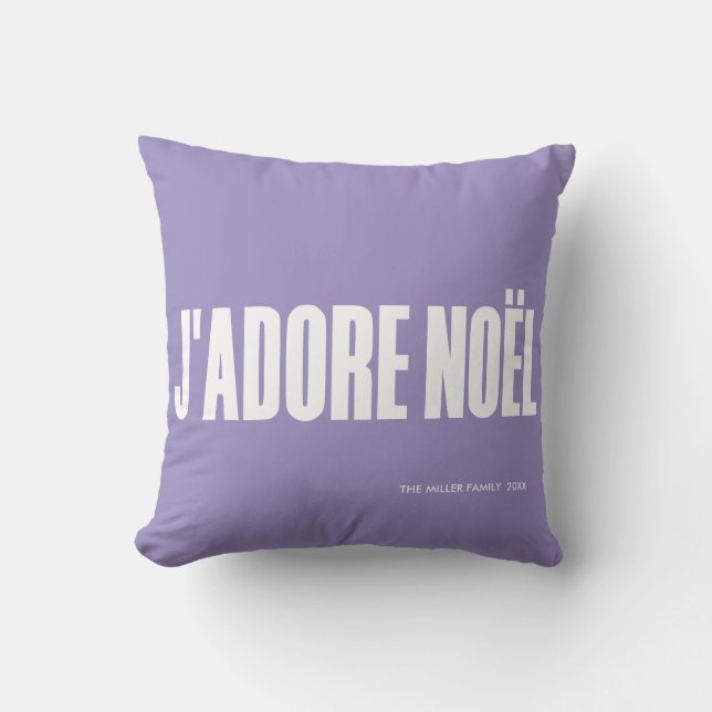 J'adore Noël! Cushion (Front)