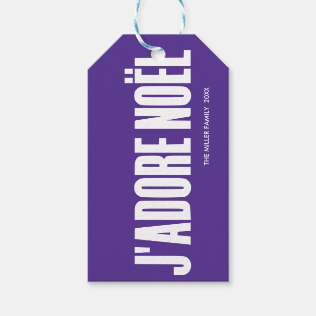 J'adore Noël! Gift Tags (Front)