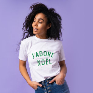 J'ADORE NOËL Love Christmas Modern  T-Shirt