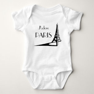 J'adore PARIS infant Baby Bodysuit