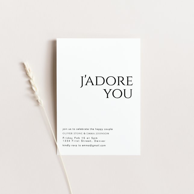 J'adore You Engagement Party Invite (Creator Uploaded)