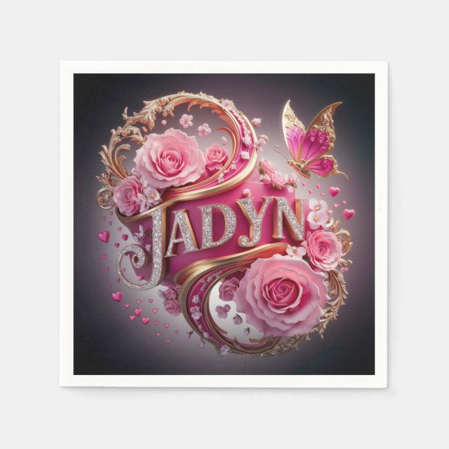 Jadyn, Birthday Napkin (Front)