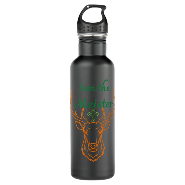 Jaegermeister Meister Deer Family Dad Mum Naughty  710 Ml Water Bottle (Front)