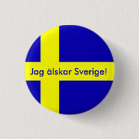 Jag älskar Sverige Button
